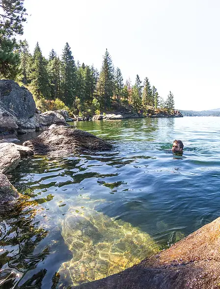 Swimming on Lake Coeur d'Alene